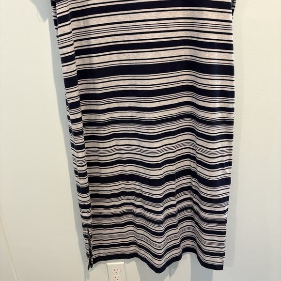 Zenergy Chico’s Maxi Dress Women XL (3) Blue White Stripe Nautical Sailor Cruise - Picture 5 of 15